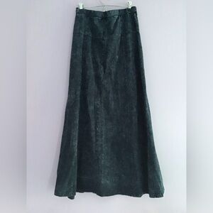 Ladies washed out denim maxi skirt